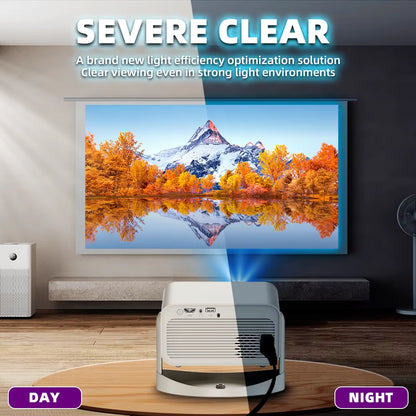 4K 650ANSI HT23 Native Portable Projector 1080P Auto Focus Keystone Correction BT5.2 Android 11 WIFI6 360° Home Cinema