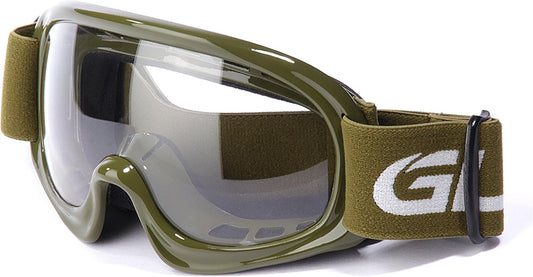 YH15 Anti-Fog Impact-Resistant Kids Youth ATV Off-Road Dirt Bike Motocross Goggles for Boys & Girls (Army Green, One_Size)